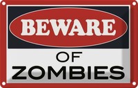 Blechschild 20X30 Cm Beware Of Zombies Dekoration Deko Geschenk Metall Schild
