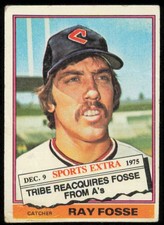 1976 TOPPS TRADED RAY FOSSE CLEVELAND INDIANS #554T VG
