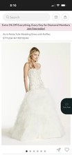 David s Bridal Ruffled Wedding Dress Size 12