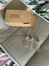 12 Danmu Glass Bottles With Cork Stopper