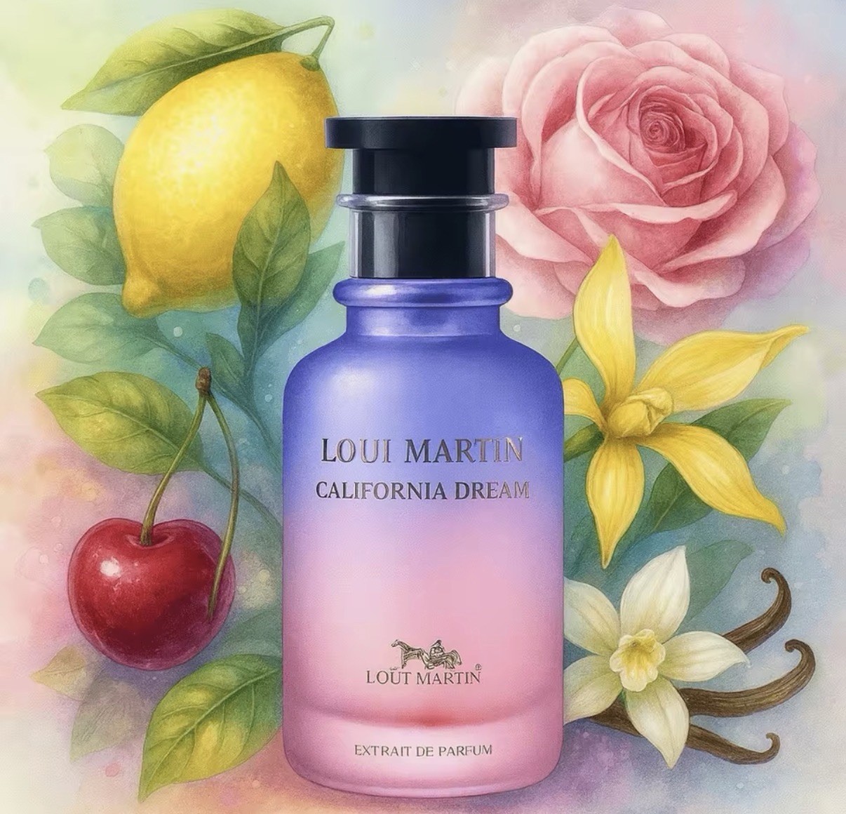 California Dream Louis Martin flacon prestige de parfum d'exception