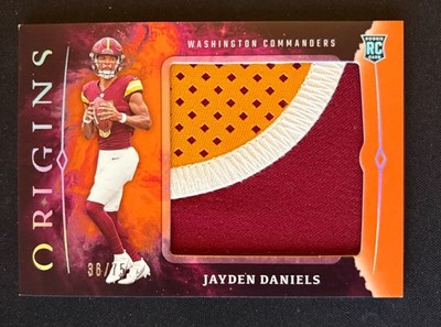 2024 Panini Origins Jayden Daniels Rookie Jumbo Jerseys Patch Orange /75