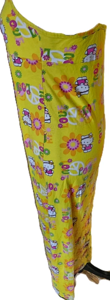 Vestido de noche largo con tiras de espagueti amarillo talla L de Hello Kitty para mujer, pijamas, vestido Foto 2 de 4
