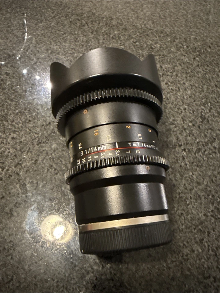 Rokinon 14nn Ultra Wide Angle Lens Good Condition - Image 4 of 4