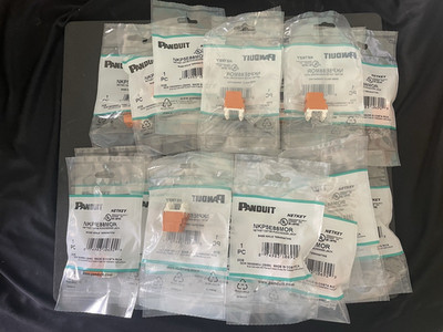 Lot of 30, Panduit NKP5E88MOR CAT5e Punchdown Jack Module, Orange NEW  Un-opened