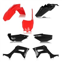 Acerbis VollstäNdiger Kunststoffsatz Rot Schwarz FüR Honda CRF 110 F 2019-2026