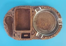 Vintage Syroco Pipe Cigar Ashtray Resin Base