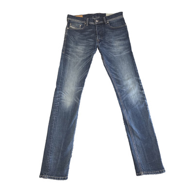 Diesel Herren Jeans W30 L33 Slim Carrot Fit Blau Denim Button Fly Stretch Tepphar