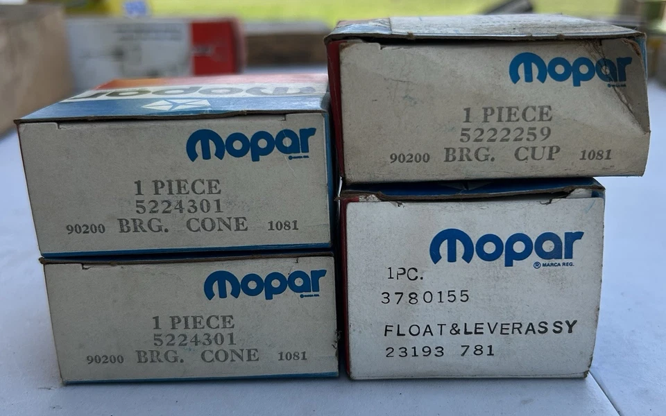 Mopar NOS Parts – Float & Lever 3780155 + Bearings Cups USA Factory Sealed - Image 3 of 4
