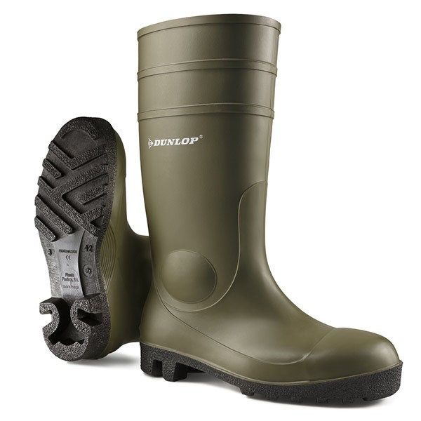 Dunlop Green Protomaster Full Safety Pvc Wellington - Uk 3 | Eu 36 - Image 2