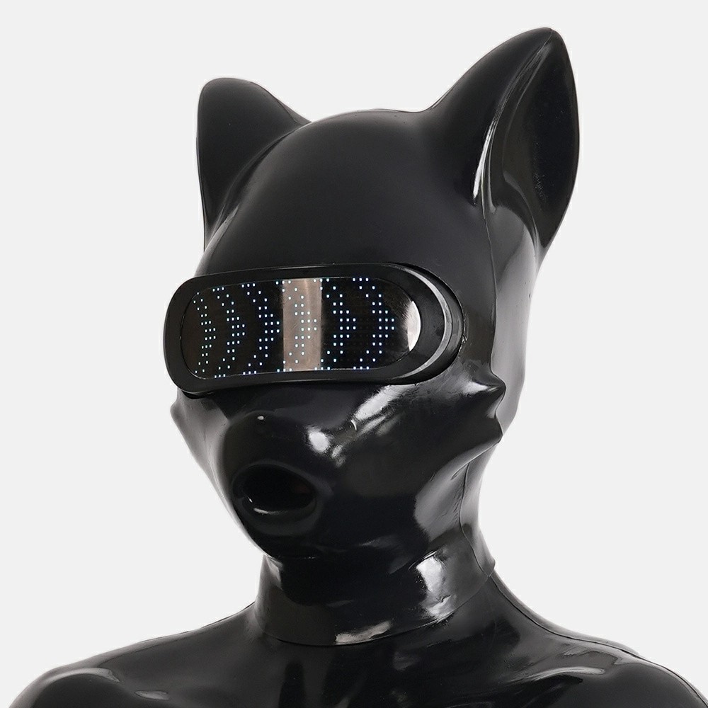 FURRJOI Drone ICO Silicone avec Visière BDSM Coiffe Masque Capuche