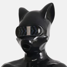 FURRJOI Silicone ICO Drone With Visor BDSM Headgear Head Mask Hood Halloween 