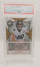 2017 Panini Limited RED Spotlight /10 TJ Watt PSA 9 ROOKIE