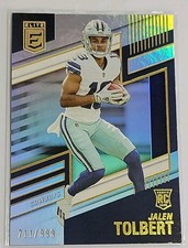 Jalen Tolbert 2022 Panini Donruss Elite Rookie Card #158 Dallas Cowboys /999. rookie card picture