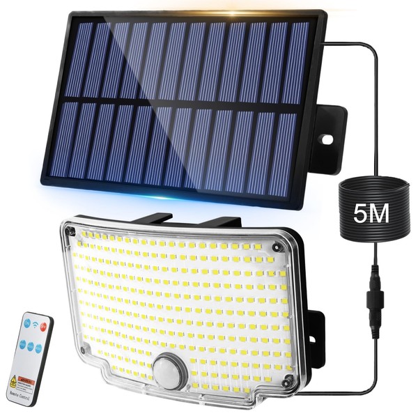 Solarlampen AußEn Bewegungsmelder LED Strahler Garten IP65 Wasserdicht 254 Leds-image