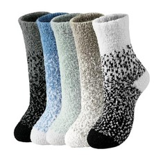 Fuzzy Socks for Women - Fluffy Cozy Socks, Warm Slipper Socks Star - 5 Pairs
