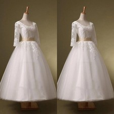 Short Wedding Dresses Tea Length with Belt Elegant Tulle Vintage Bridal Gowns