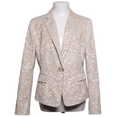 Anne Klein, Blazer, Größe: 42, Beige/Weiß #9XQ