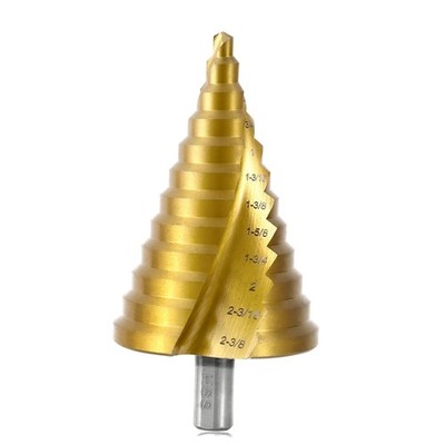 AIMLENTOOL HSS Spiral Groove Step Drill Bit, 12 Steps High-Speed Steel 1/4 to...