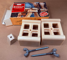 Sears Best Craftsman Sawhorse Brackets W/ Box 9 28878 USA - Missing One Wedge