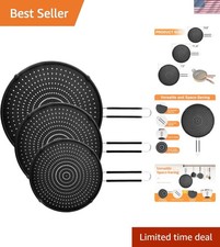 Silicone Splatter Screen for Frying Pan,Grease Splatter Guard,Heat-Resistant ...