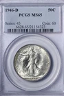 Photo of a 1946-D Walking Liberty Half Dollar from an eBay listing that sold on Jul 17, 2026