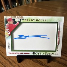 2025 Panini Boys of Summer BRADY HOUSE #48 Jumbo Silhouette Auto /199 Nationals