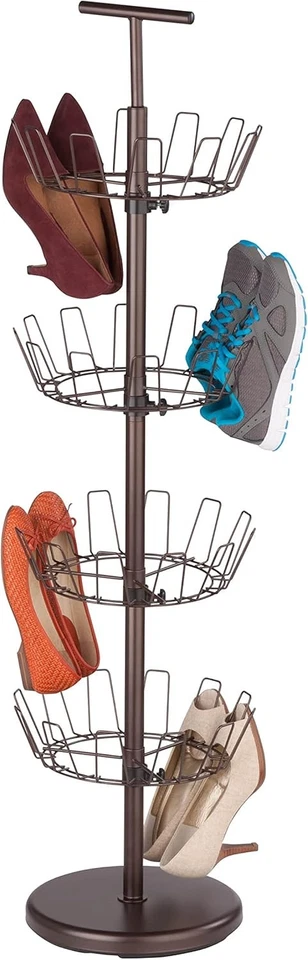 Árbol de zapatos Honey-Can-Do SHO-02221 con mango giratorio, bronce, 4 niveles, bronce Foto 3 de 4