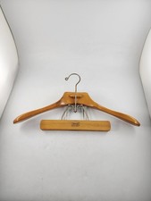 Setwell Wooden Suit Deluxe French Collar Hanger Pant Clamp 18" Vintage