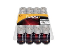 Impecca C Batteries, All-Purpose Alkaline Batteries 24-Pack High Performanc...
