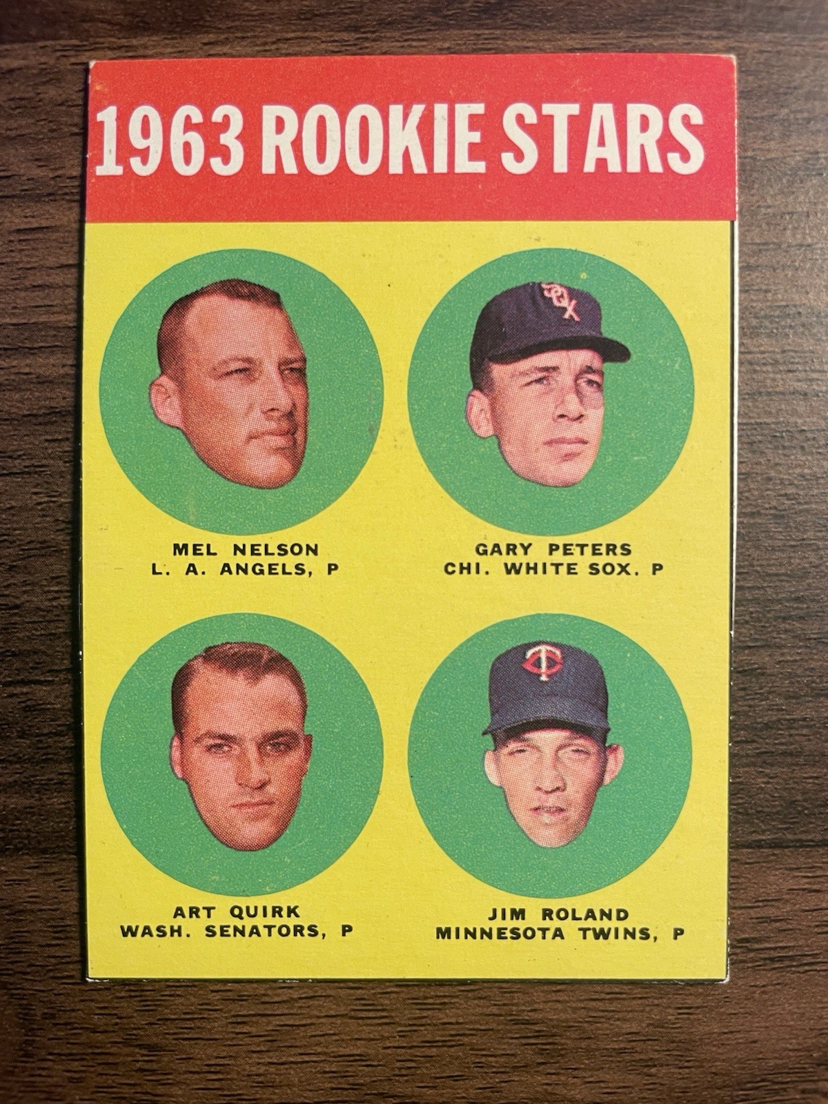 1963 Topps Semi-High Rookie Stars #522 Mel Nelson Gary Peters Art Quirk RC