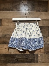 Gap Kids Medium Floral Skirt Blue White Paisley