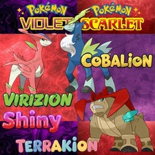 🌟COBALION & TERRAKION & VIRIZON  SHINY🌟  🔥POKEMON SCARLET & VIOLET