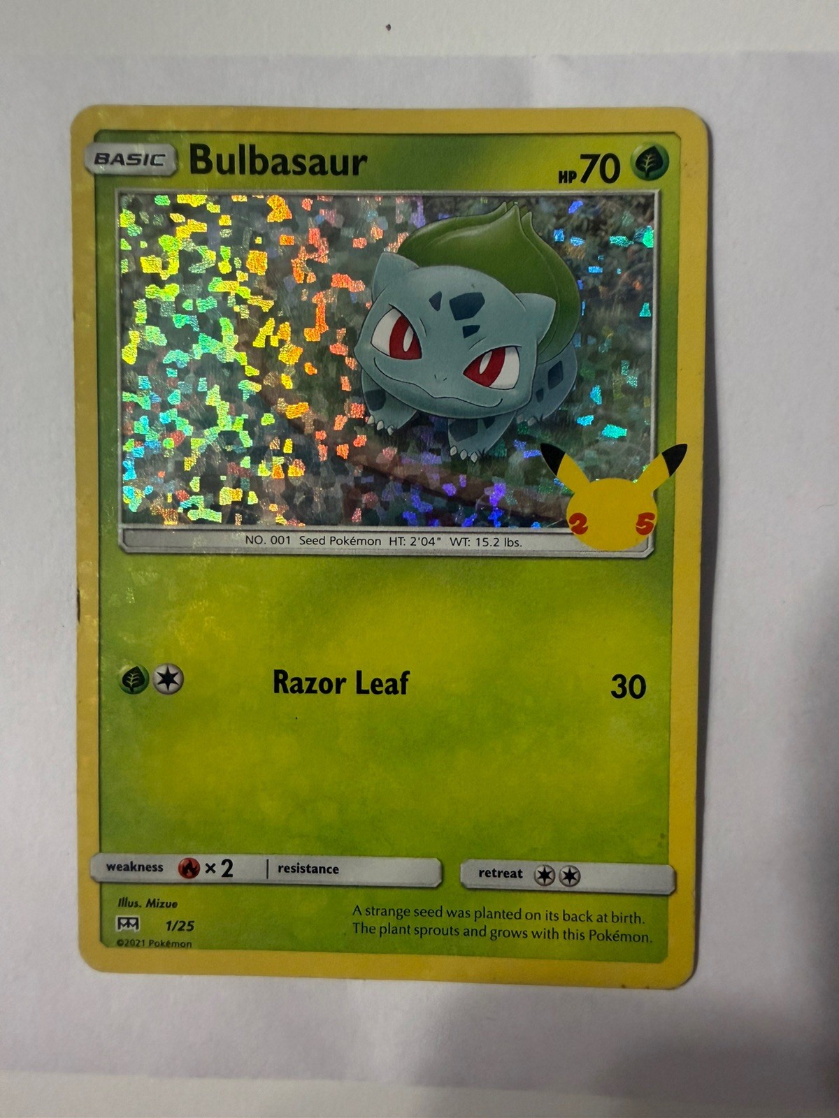McDonald's 25th Anniversary Holo Promo Eng #1/25 Bulbasaur