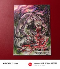 2019 Creatures of Myth and Legend Chupacabra Hand-Drawn Art Oliver Castaneda