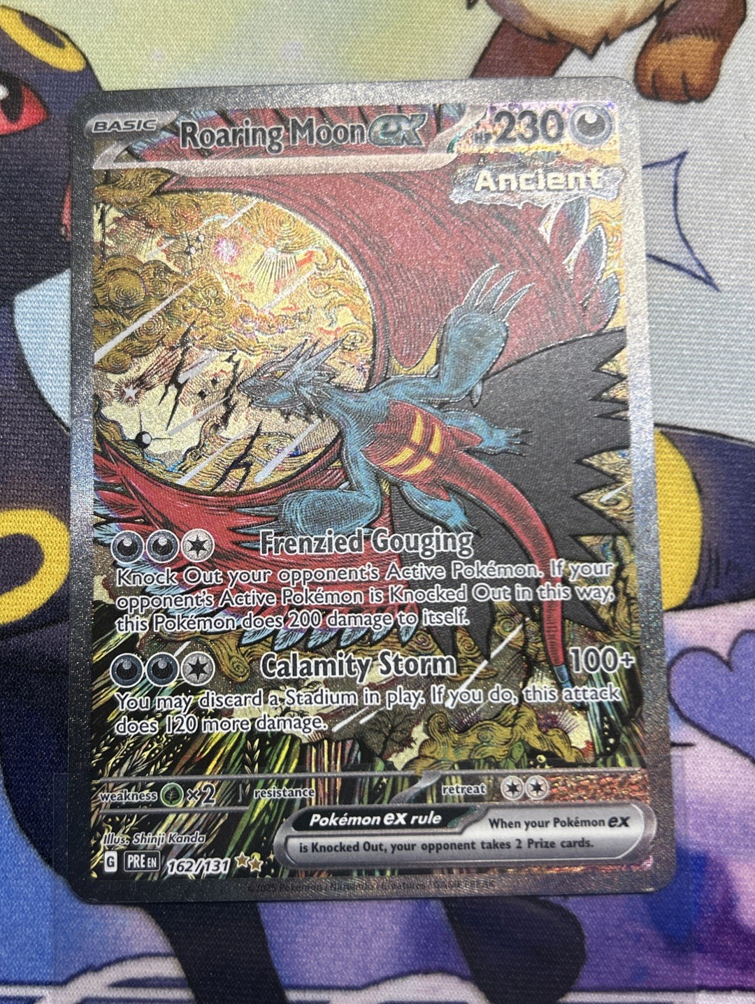 Pokemon TCG Roaring Moon Ex 162/131 Special Illustration Rare Prismatic Mint