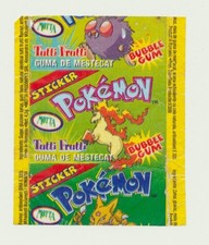 Vintage original Bubble gum Chewing gum wrapper Pokémon Romania 1990 s
