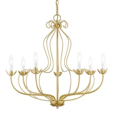 Livex Lighting 42907 Katarina 7 Light 28"W Taper Candle Style - Gold