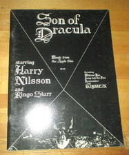 1974 Son of Dracula Sheet Music Book from Apple Film Starring Ringo Starr