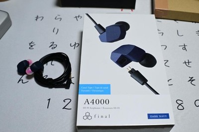Final Audio A4000 In-Ear Earphones Earbuds Headphones w/ Box Used Japan