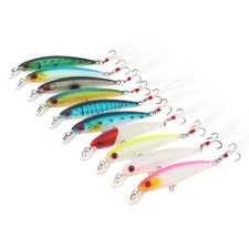 10x Simulation Fish Minnow Lures Hard Plastic Bait for Carp Fishing Tackle Hooks