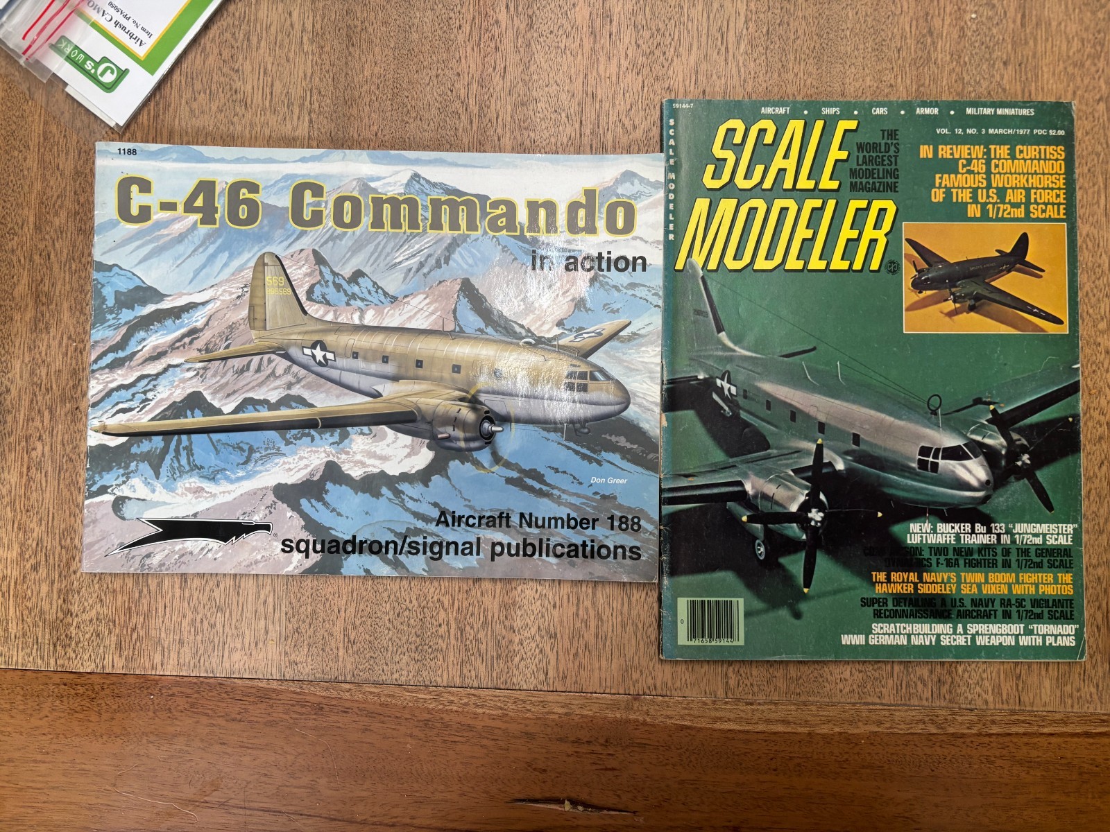 C-46 Builder SPECIAL!  Scale Modeler Magazine MAR '77 C-46 In Action