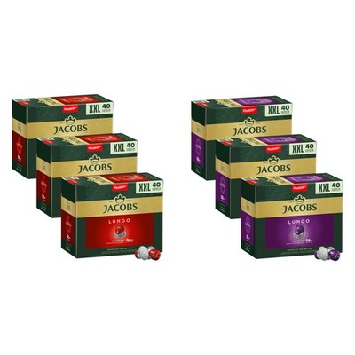 JACOBS Lungo 6 Classico + 8 Intenso 240 Kapseln XXL-Pack Nespresso * kompatibel