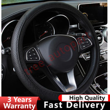 Car Leather Steering Wheel Cover Good Grip Car Accessories For 1537-38cm Black Car Leather Steering Wheel Cover Good Grip Car Accessories For 1537-38cm Black
