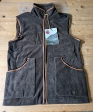 Shooterking Performance Gilet Mens Large Brown Hunting Shooting Fishing Full Zip