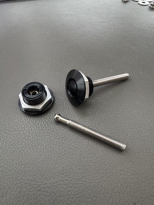 2 Stück Schwarz Druckknopf Schnellverschluss Auto Stoßstange Motorhaube Pin Motorhaube Schloss Riegel Clip