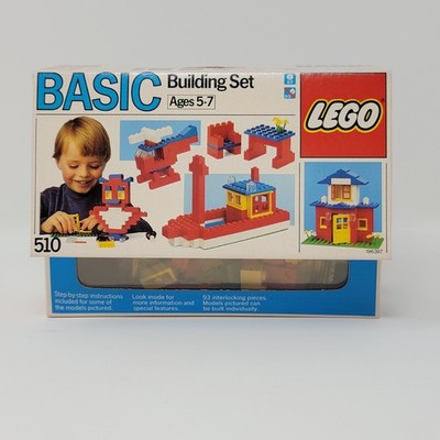 1985 Vintage LEGO Basic: Basic Building Set # 510 - Factory Sealed - 93 Pieces