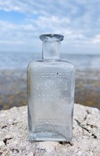 Super Rare! Antique Mrs. Disbrow’s Soothing Cordial J.C. Underhill Co. NY Bottle