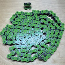 420 x 70 Roller Chain 1/2 in Pitch Green Coated Riveted w/ Master Link