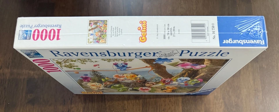 Quebra-cabeça Ravensburger "Gelini "At the Picnic" 1000 peças-completo-HTF-NOVO - Imagem 3 de 4